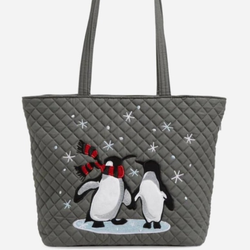 EUC Small Vera Tote with Pair of Penguins